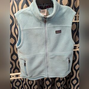 Light Blue Patagonia Fleece Vest, small